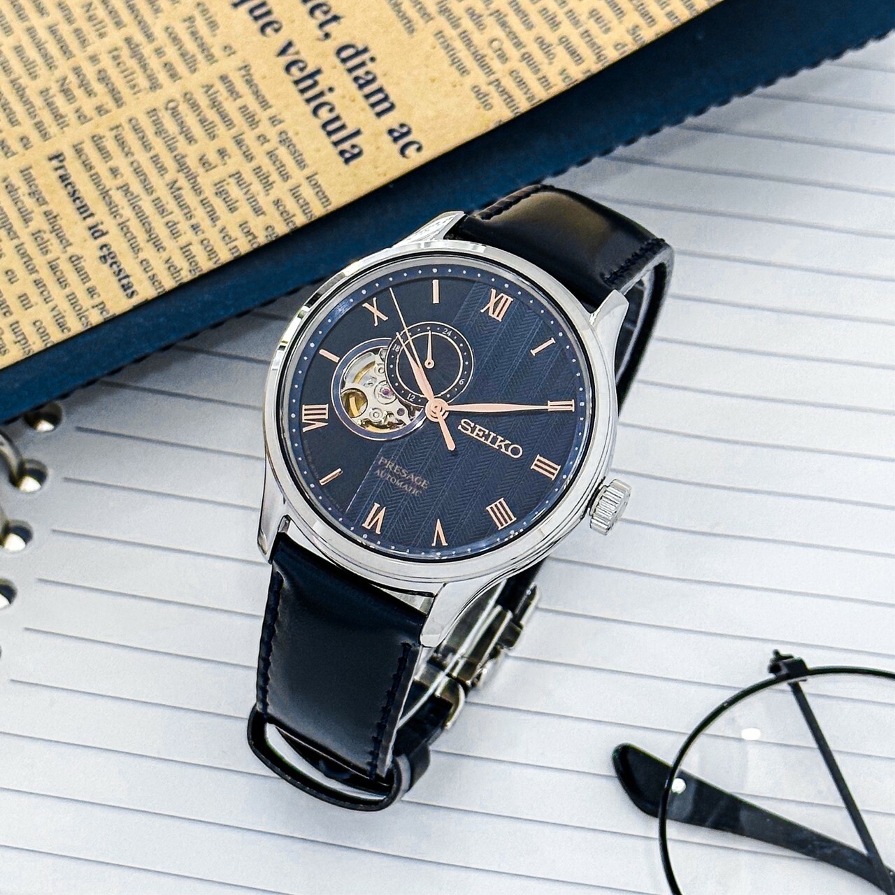 【SEIKO 精工】PRESAGE 夜櫻機械錶 4R39-00W0B 41.8mm 現代鐘錶