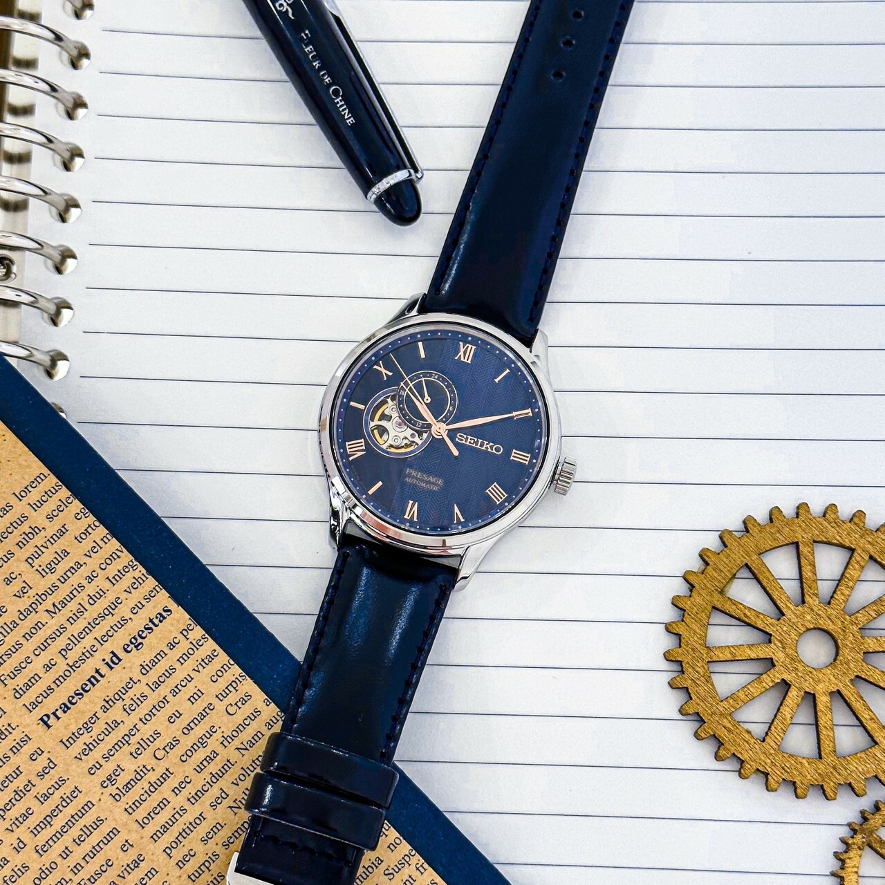 【SEIKO 精工】PRESAGE 夜櫻機械錶 4R39-00W0B 41.8mm 現代鐘錶