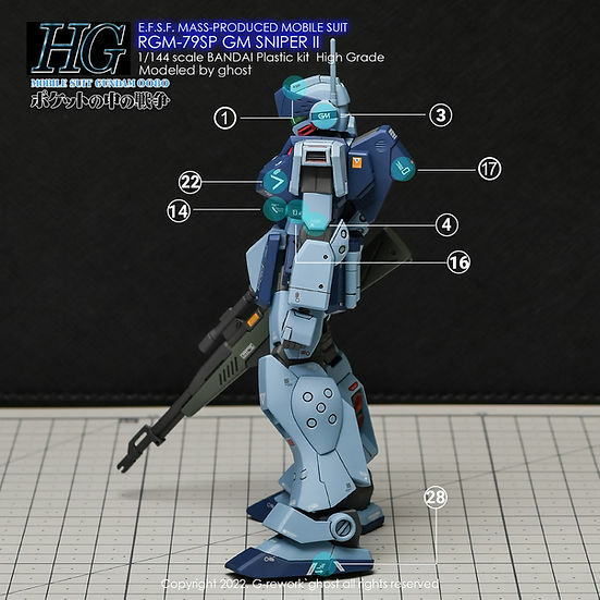 G-Rework 水貼- [HG] RGM-79SP GM SNIPER2 [CD-H146]