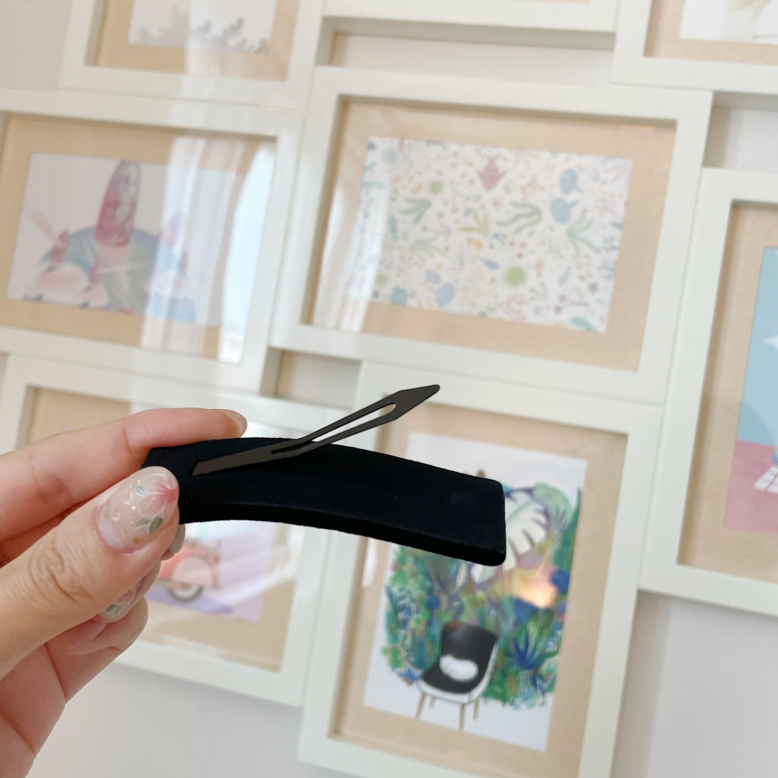 AC052 Suede Heart Hair Clip