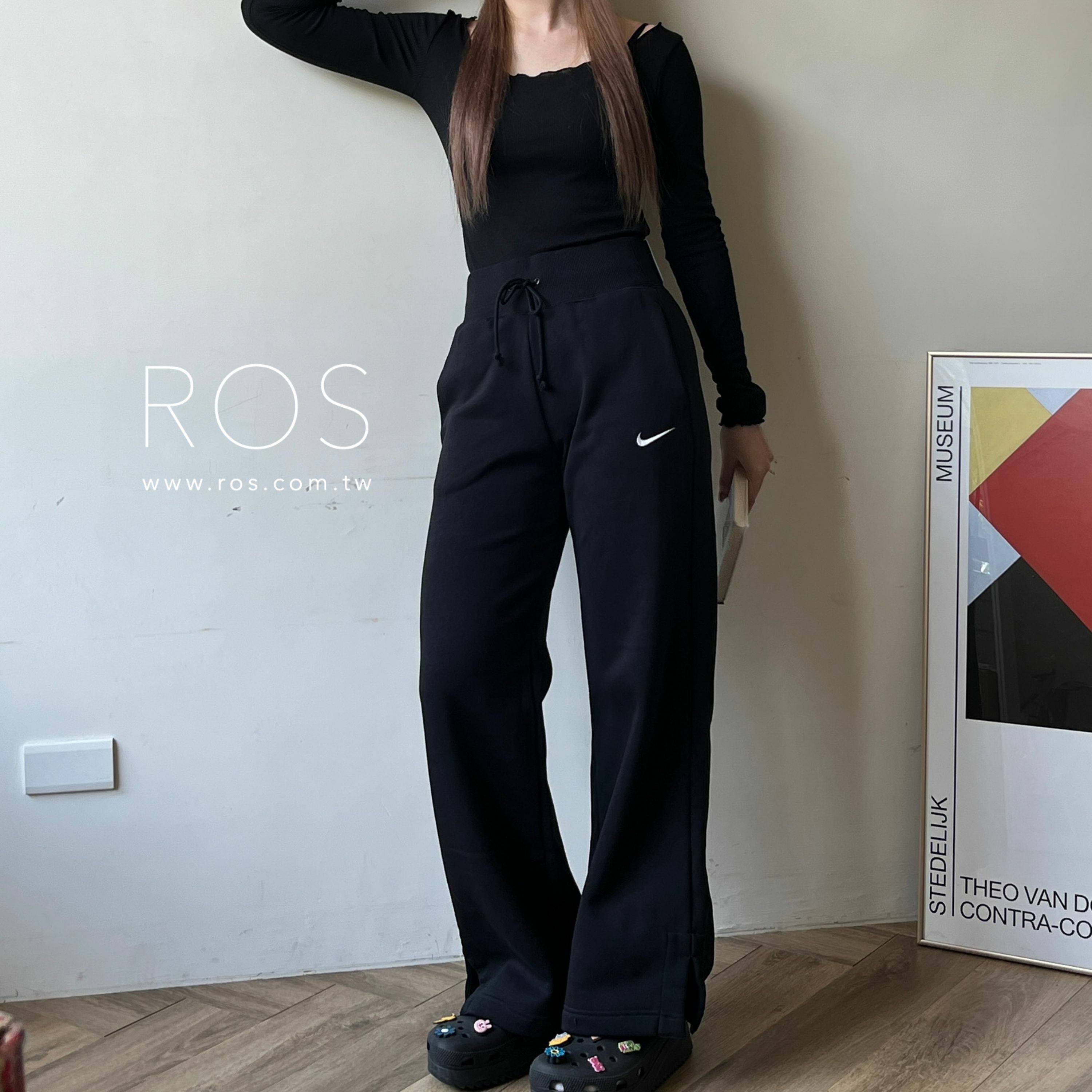 Nike 開岔棉質長褲 (2colors)