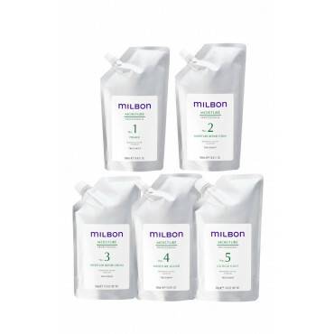 Milbon Smooth 5-step Deep Moisture Repair Treatment 深層補濕焗油護理套裝 500ml x 5