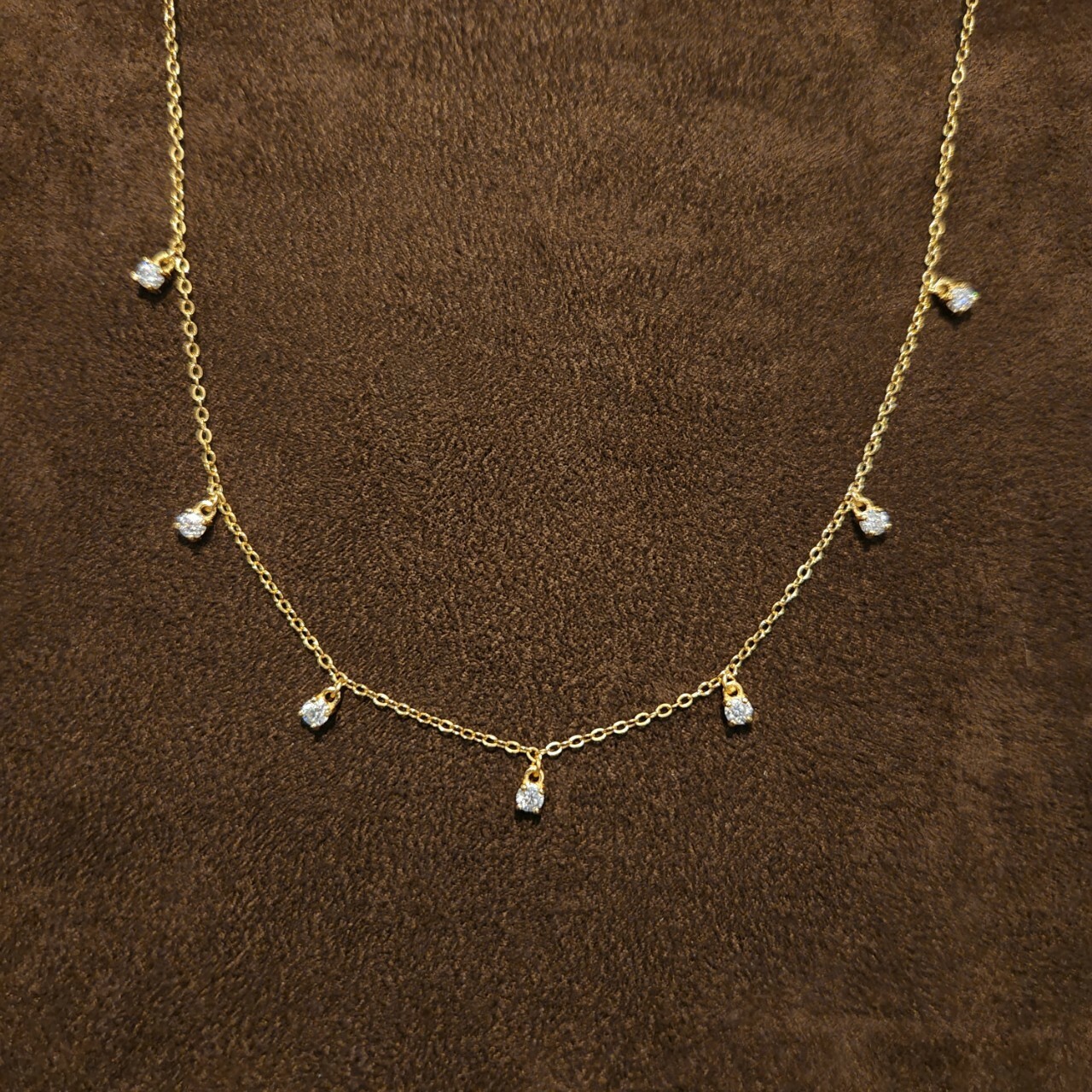 莫桑鑽小吊墜金項鍊 925銀項鍊