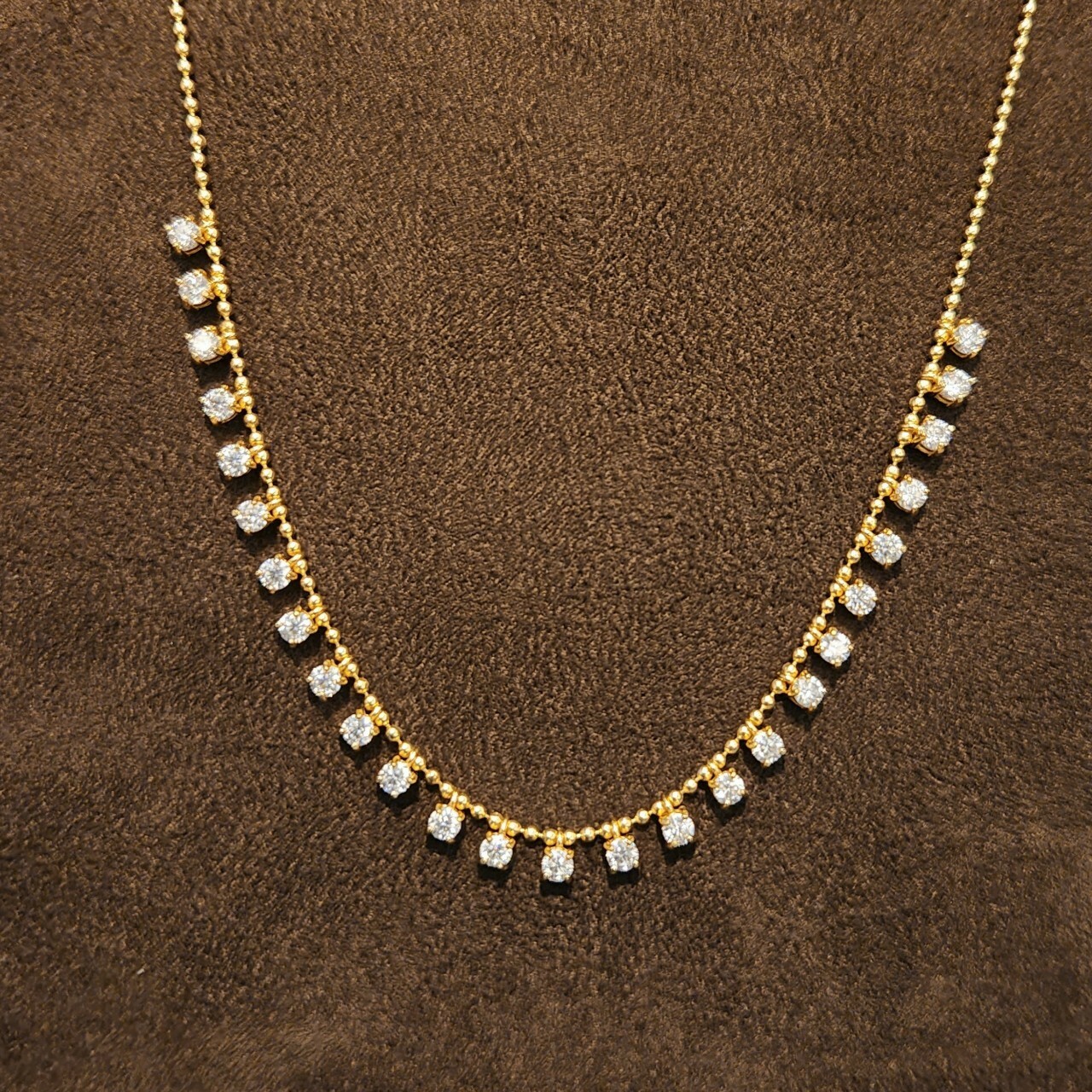 莫桑鑽滿鑽金項鍊 925銀項鍊