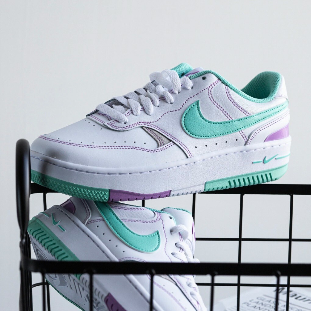 Nike Gamma Force White Emerald Rise 湖水綠 白綠紫 厚底