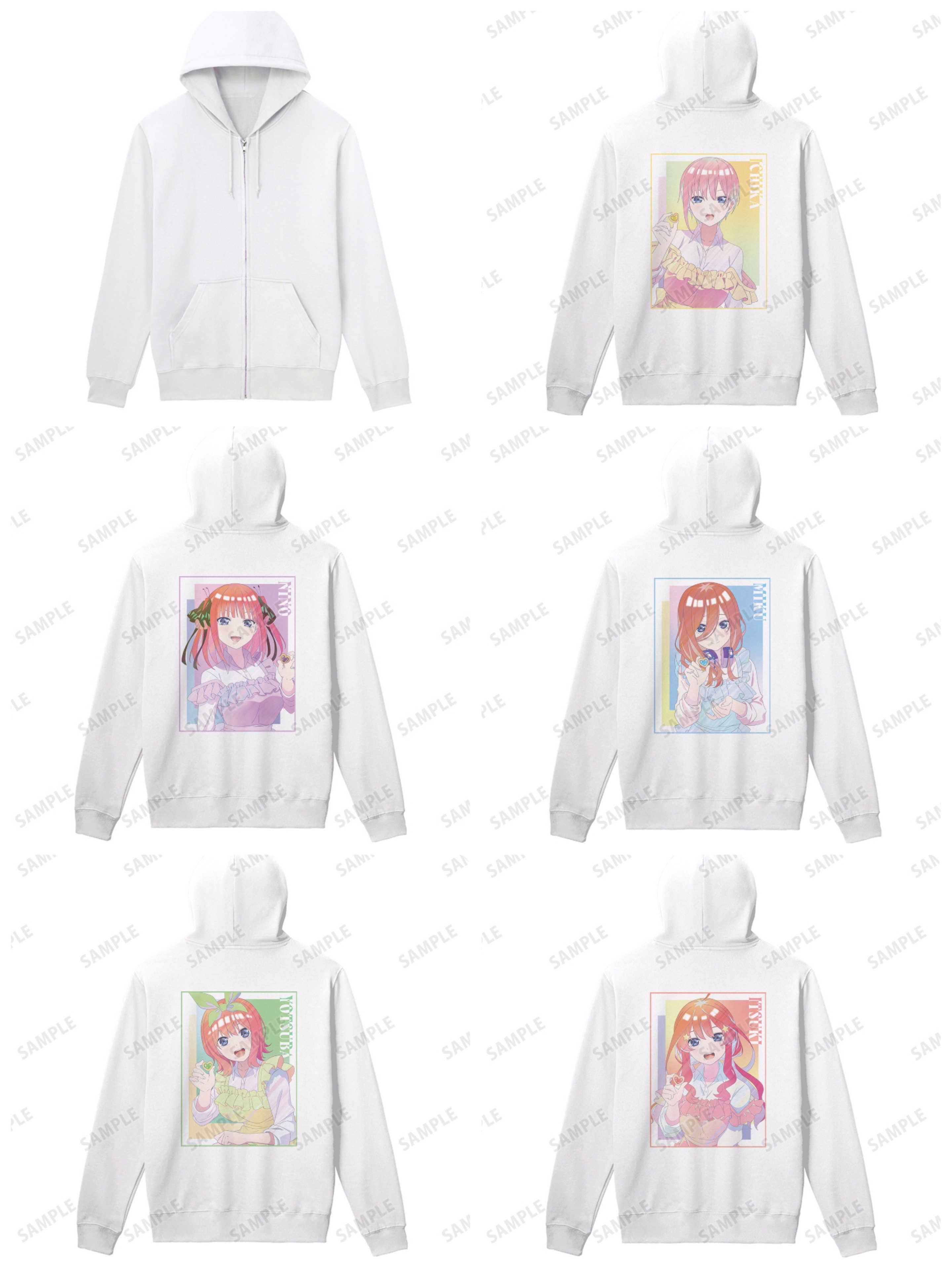 預訂2024/1月 五等分の花嫁 制服エプロンver. Ani-Art clear label バックプリントジップパーカー