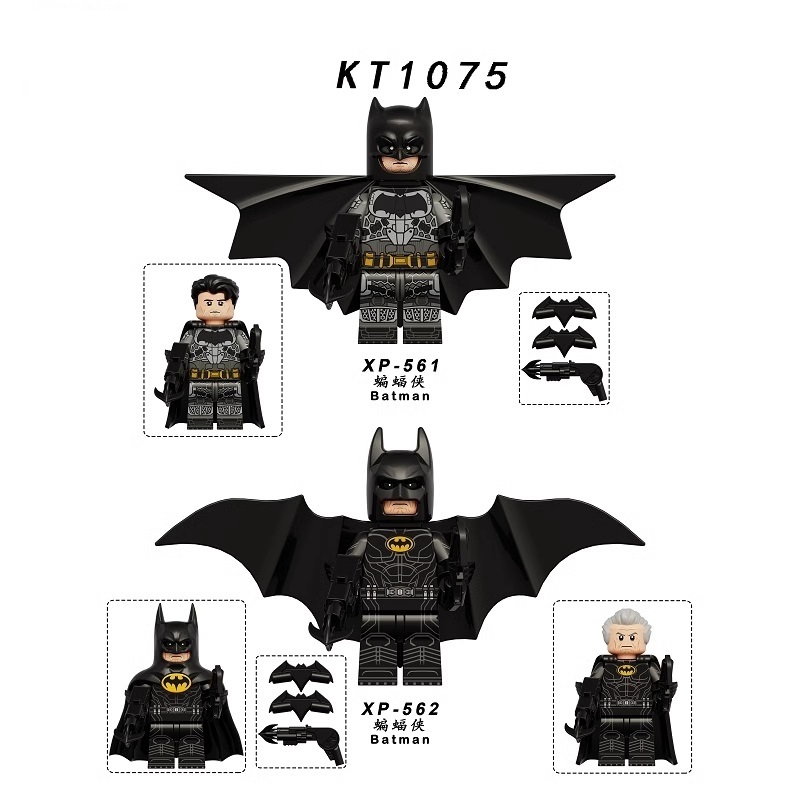 2PCS / LOT Batman DC SuperHeroes Custom Minifigures Minifigs Fit Lego KT1075