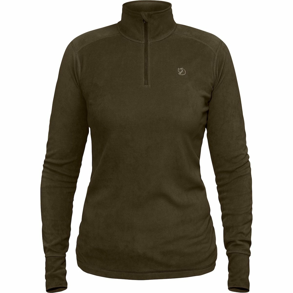 Fjallraven 瑞典北極狐 Skare Half Zip W 女款 保暖排汗衣 半門襟排汗衣 F89766-633 深橄欖 [HappyOutdoor]