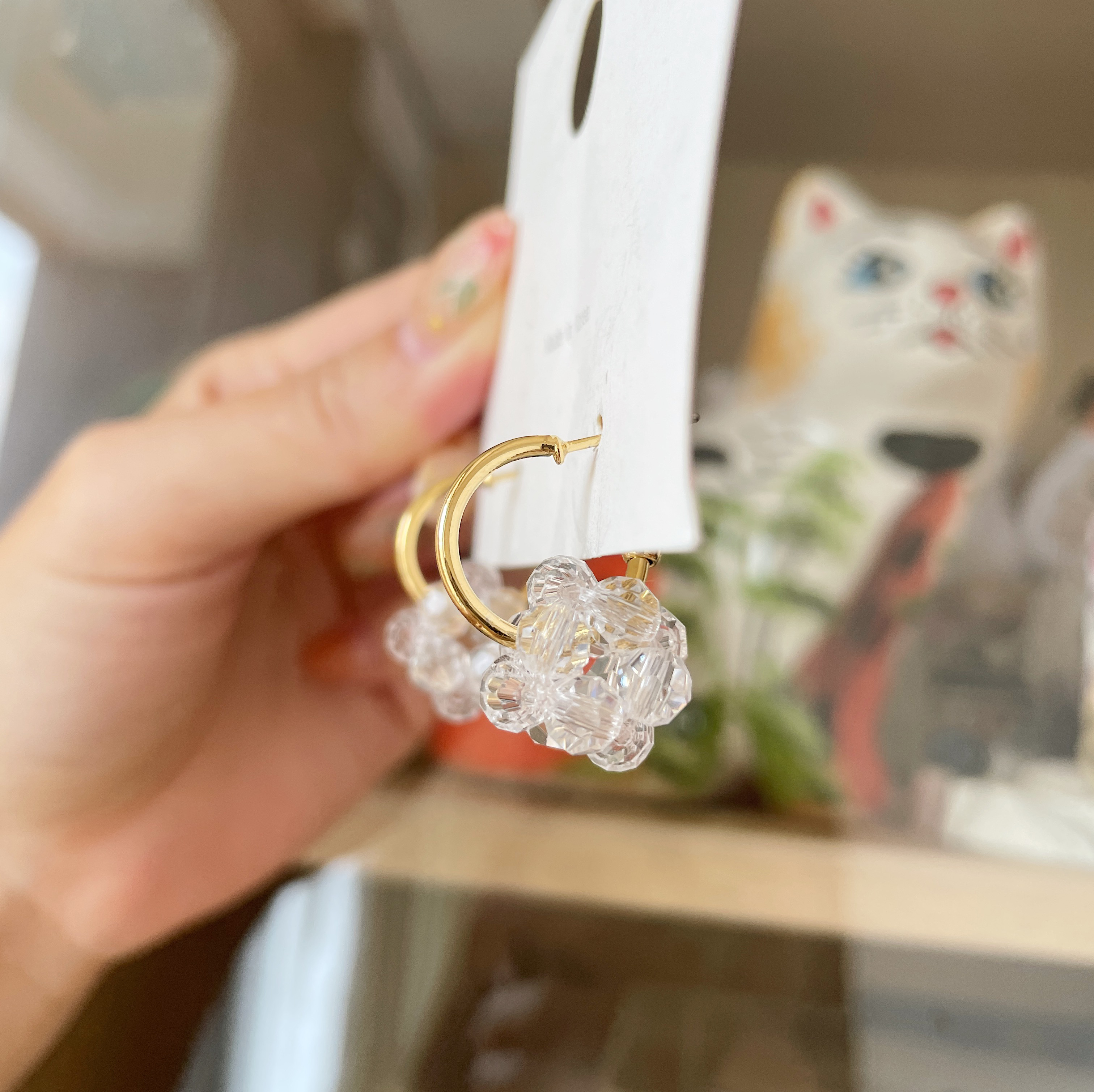 AC064 Crystal Ball Earrings