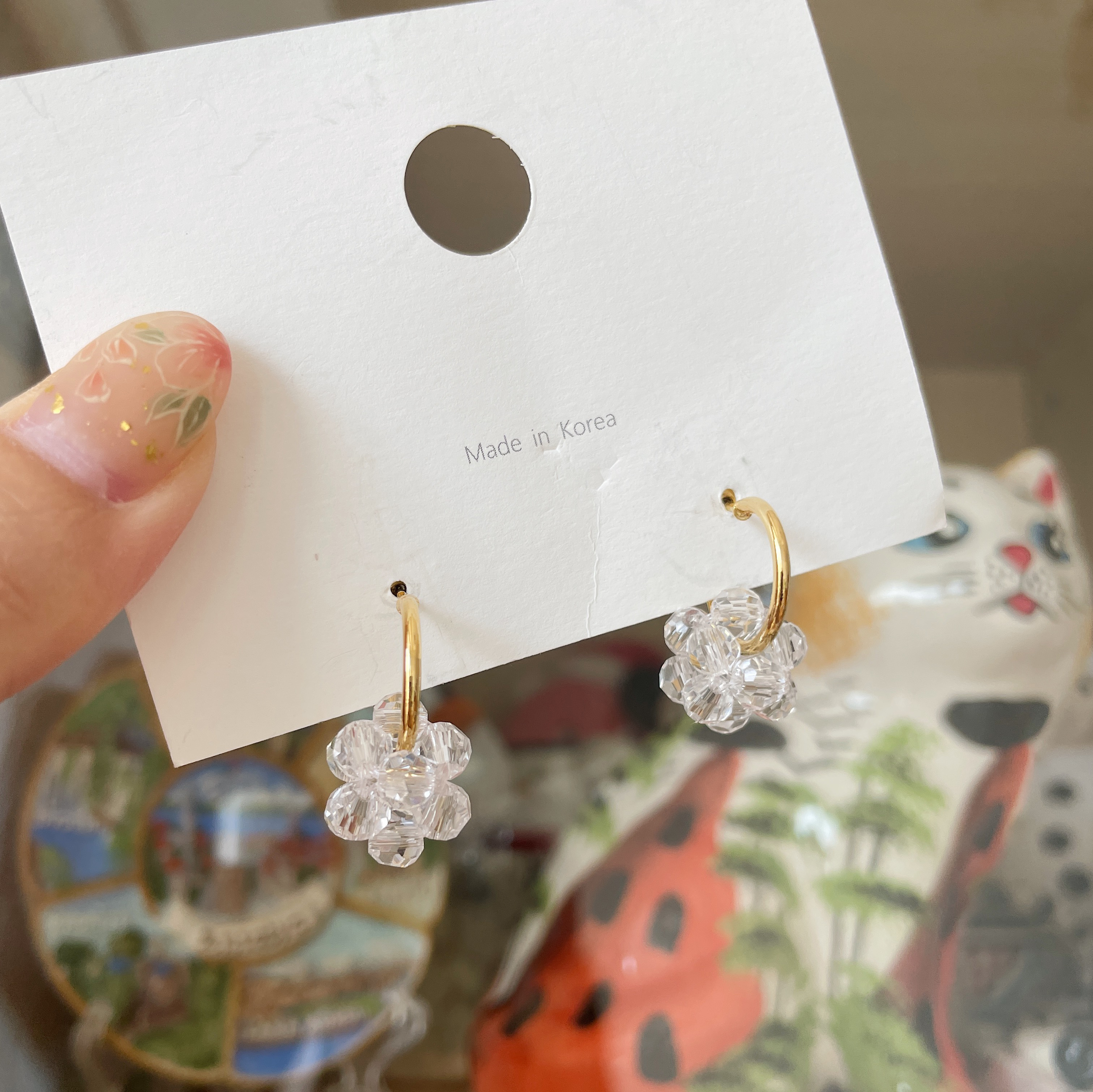 AC064 Crystal Ball Earrings