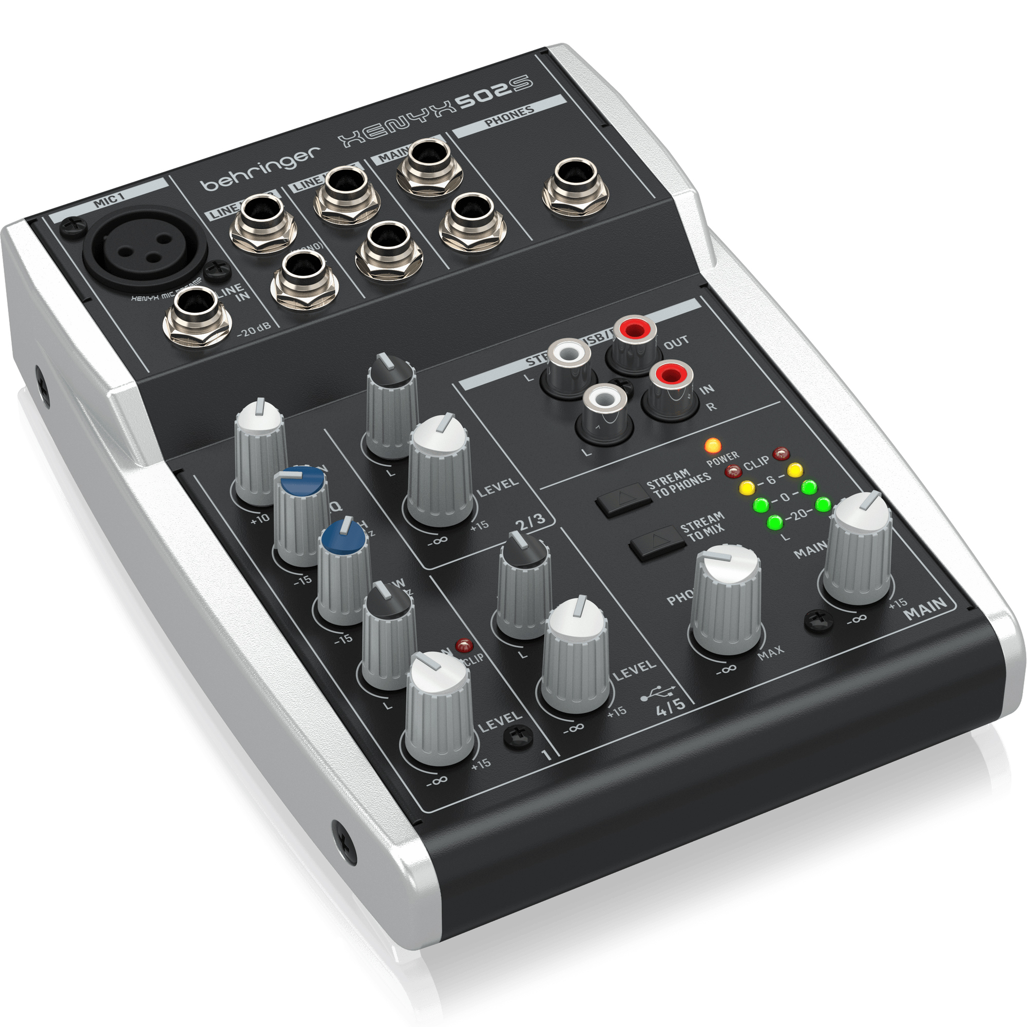 Behringer XENYX 502S Mixer 5軌 類比混音器 USB錄音介面 內附變壓器