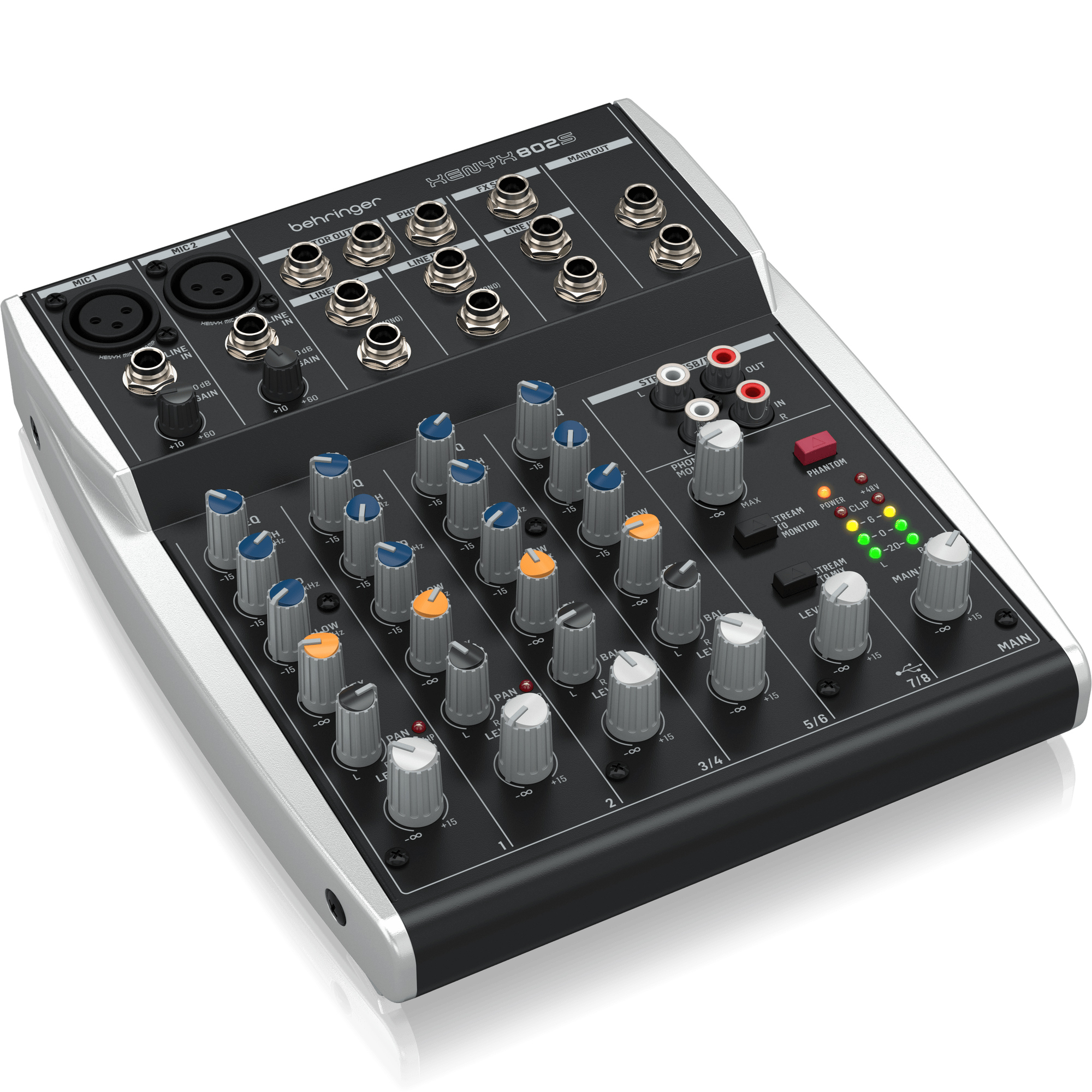 Behringer Behringer XENYX 802S Mixer 8軌 類比混音器 USB錄音介面 內附變壓器 第 3 張圖片｜三峽錄音 / 音響