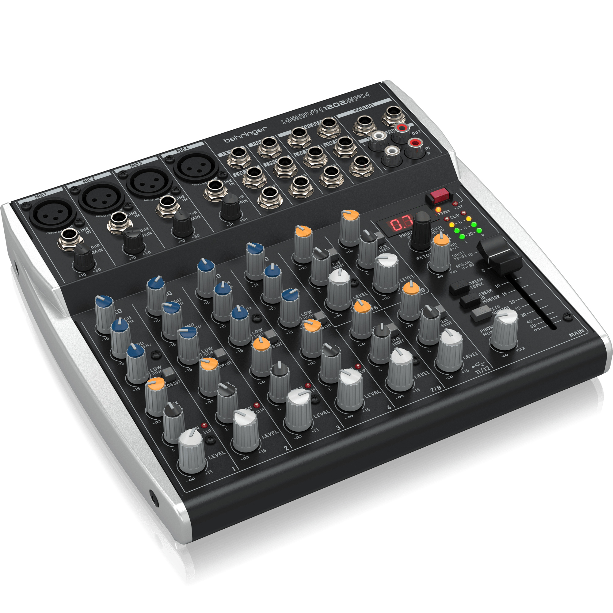 Behringer Behringer XENYX 1202SFX Mixer 12軌 類比混音器 USB錄音介面 內建Effects效果器 附變壓器 第 3 張圖片｜三峽麥克風