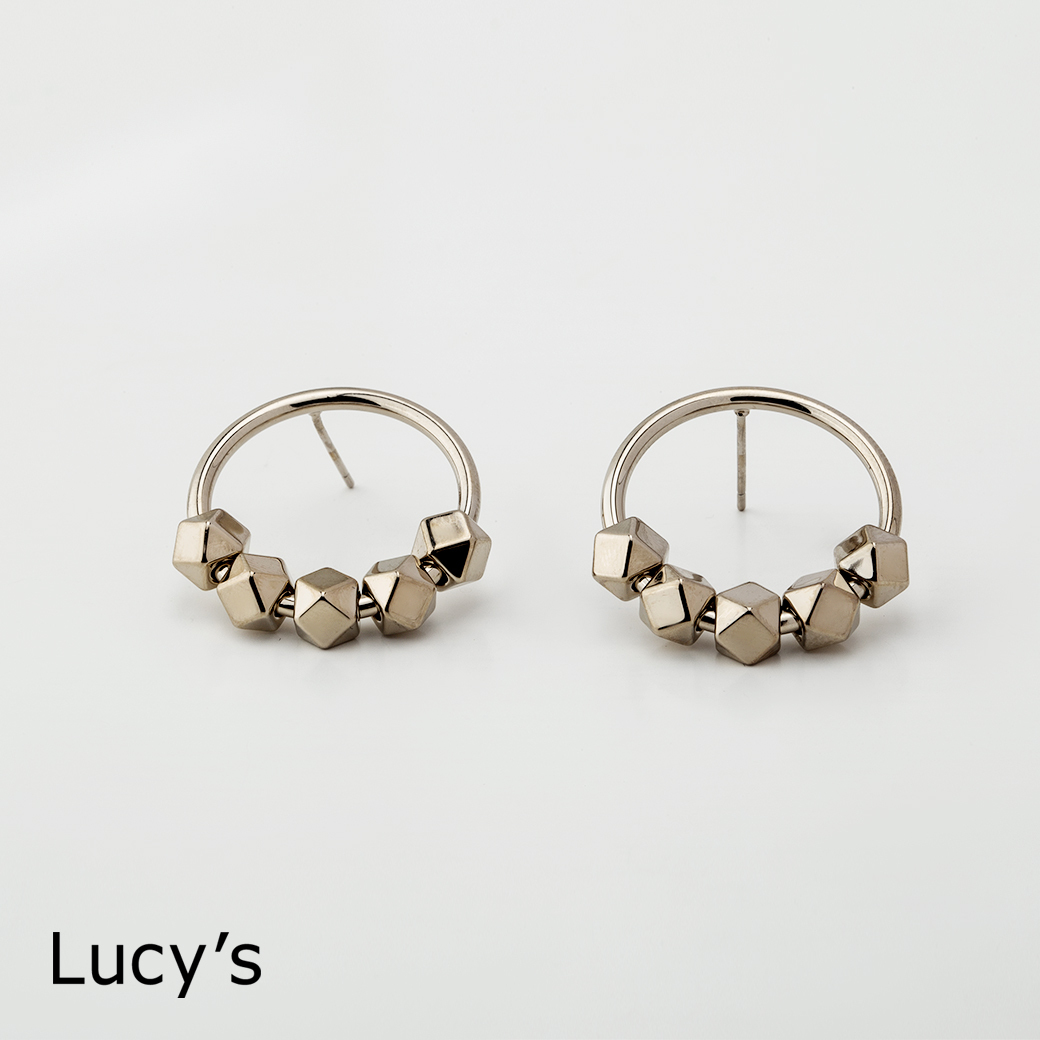 切面光圈 耳環 (二色) (110225/110227)