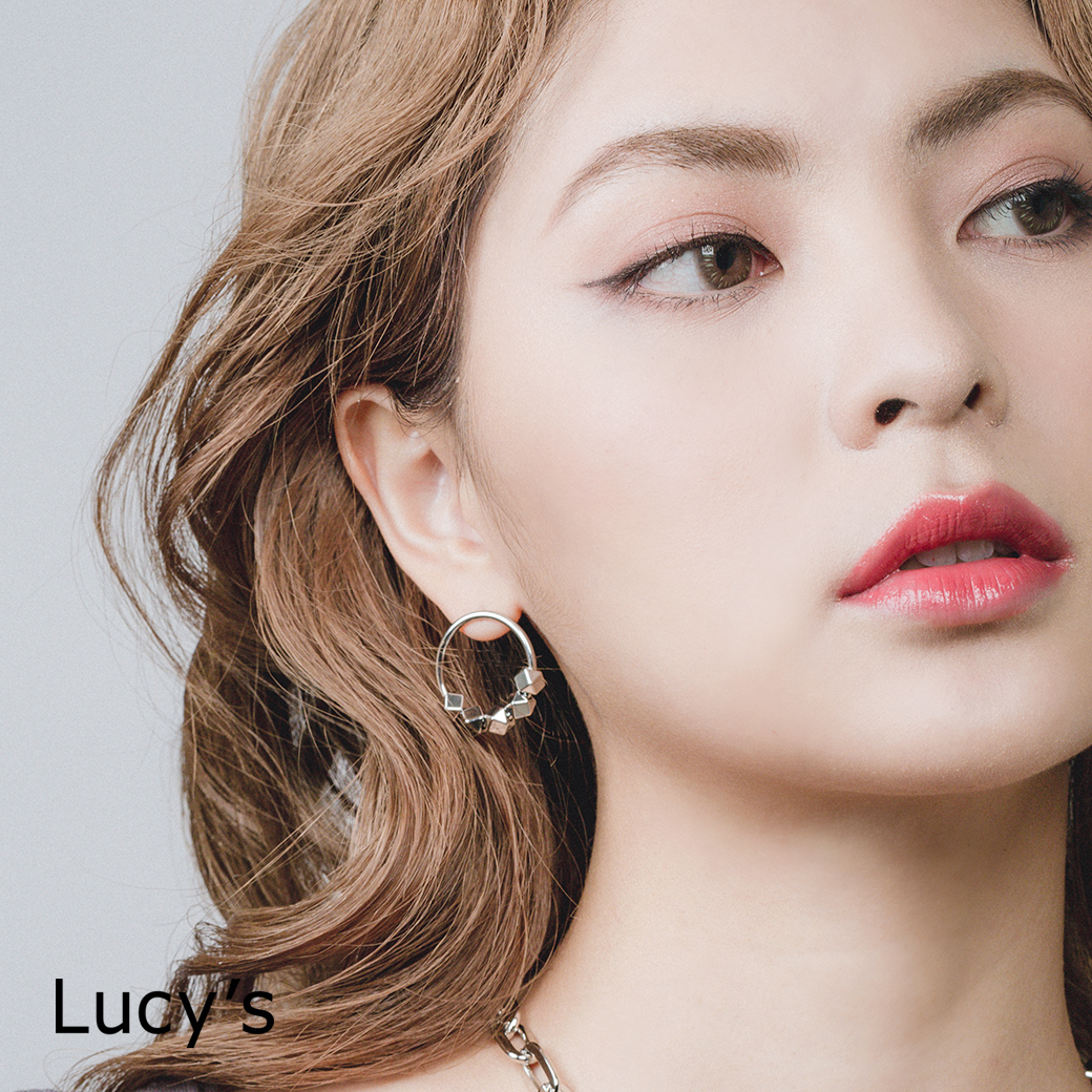 切面光圈 耳環 (二色) (110225/110227)