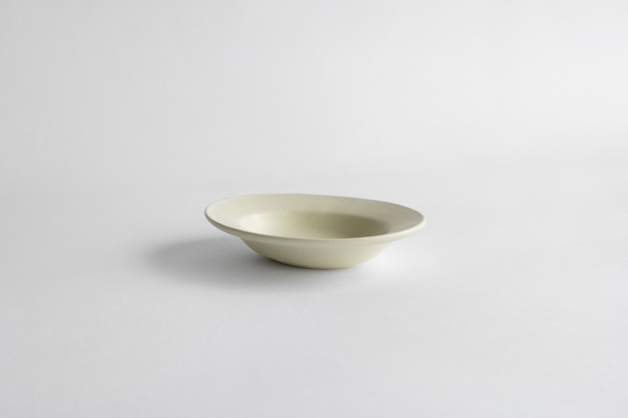 Awabi ware 岡本純一-橢圓小皿 象牙