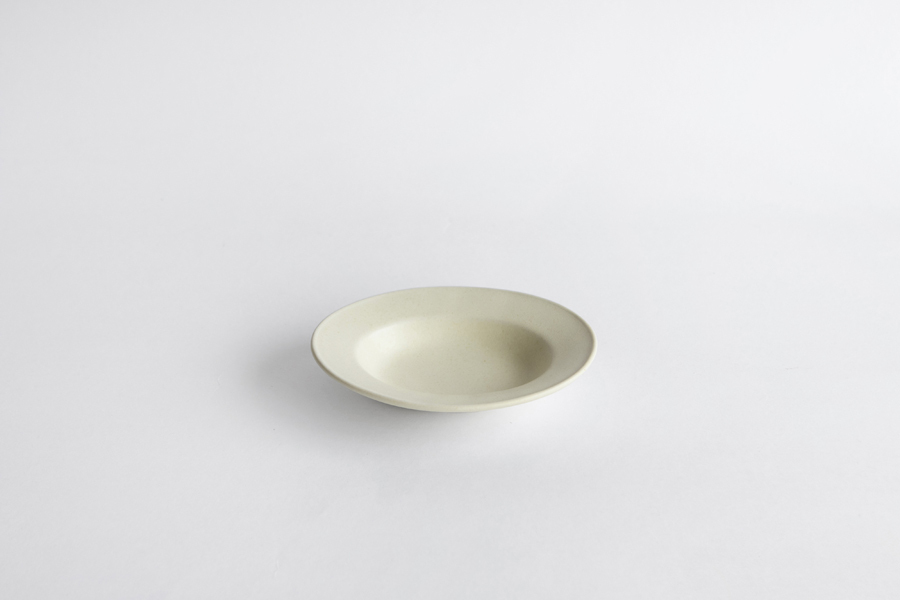 Awabi ware 岡本純一-橢圓小皿 象牙