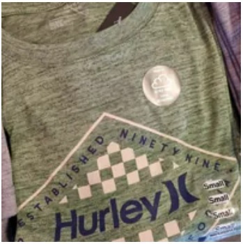 [S] HURLEY DIAMOND LOCK JERSEY SS GRAPHIC TEE,GODZILLA HTHR, HSP23VMT06333-315 (SHL10)
