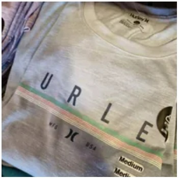 [S] HURLEY 3 STEP JERSEY SS GRAPHIC TEE,BLUE BLIZZARD HTHR, HSP23VMT06330-460 (SHL11)