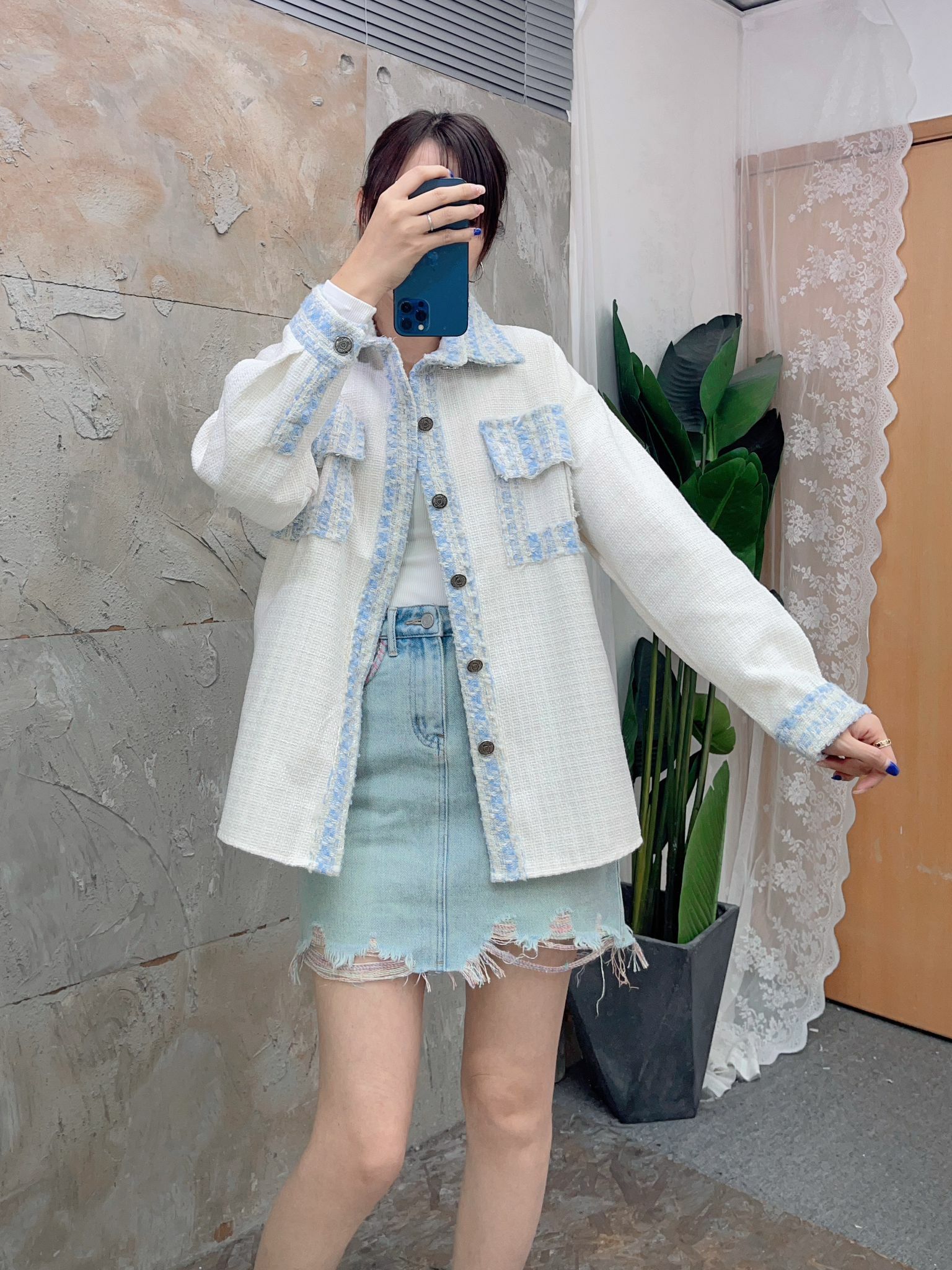 JK#5322 🤍男風小香外套