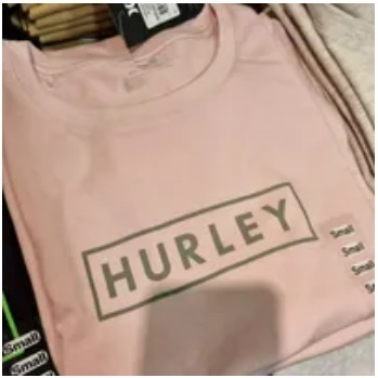 [S] HURLEY BOXED LOGO SS GRAPHIC TEE,CHALK PINK, HSP22VMT03919-680 (SHL16)