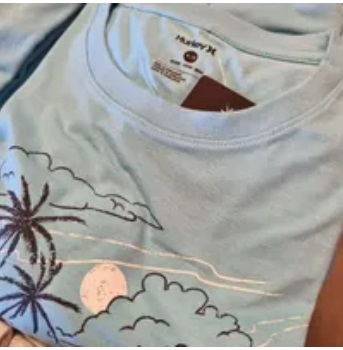 [S] HURLEY LANDFALL SS GRAPHIC TEE,BLUE GLAZE HTHR, HSP22VMT03927-421 (SHL18)