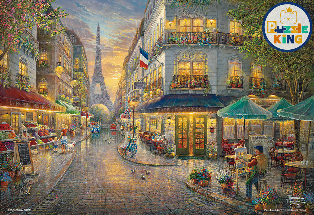 巴黎的咖啡館 (畫布紋理) (迷你尺寸)