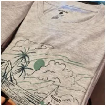 [S] HURLEY LANDFALL SS GRAPHIC TEE,LIGHT HEATHER GREY, HSP22VMT03927-039 [FINAL SALE] (SHL22)