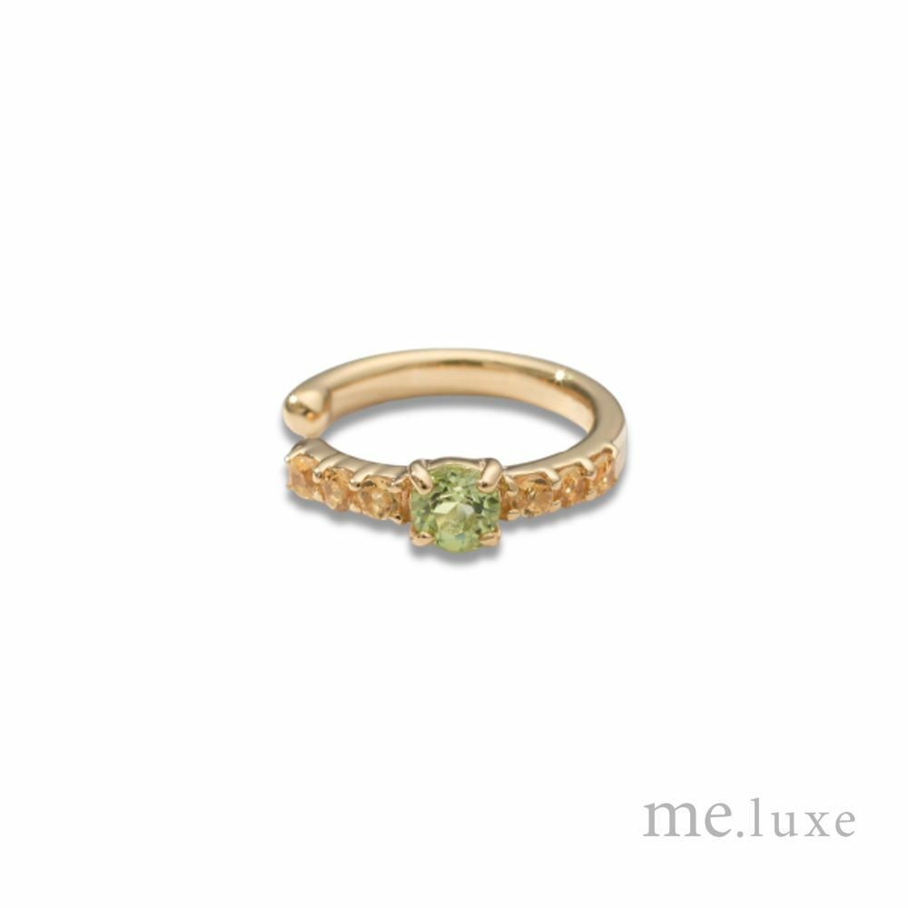 【me.luxe】SV橄欖石黃晶耳骨夾(單只)