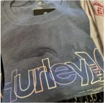 [S] HURLEY CROSSOVER JERSEY SS GRAPHIC TEE,DIFFUSED BLUE, HFA22VMT05124-400 (SHL26)