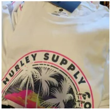 [S] HURLEY SUNSET JERSEY SS GRAPHIC TEE,WHITE, HSP23VMT06277-100 (SHL31)