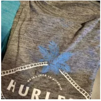 [S] HURLEY CROSS BREEZE JERSEY SS GRAPHIC TEE,CHARCOAL HEATHER, HSP23VMT06530-010 (SHL33)