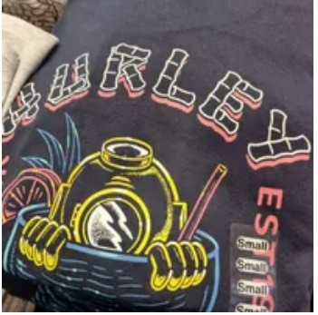 [S] HURLEY DIVE BAR JERSEY SS GRAPHIC TEE,OBSIDIAN, HSP23SMT06228-401 (SHL38)