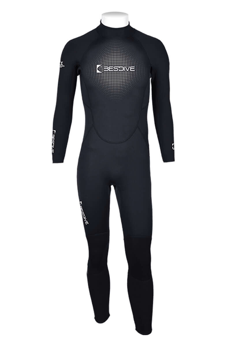 ▲預購 Bestdive 男款 黑白系列 胸前有圖案 連身防寒衣 可客製顏色 2026