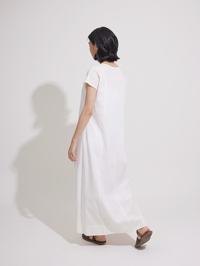 回憶溫室包袖洋裝-自然美