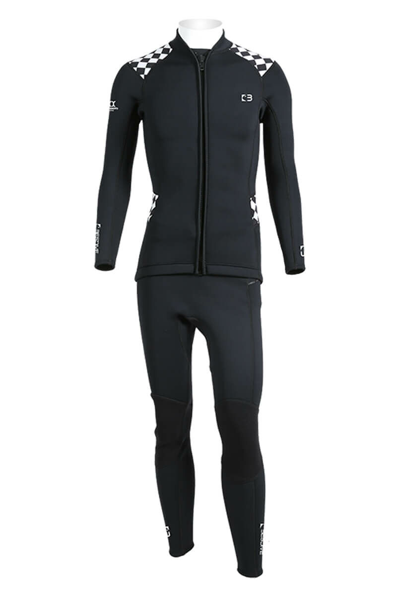 ▲預購-Bestdive 男款 黑白系列 黑白格子 兩件式防寒衣