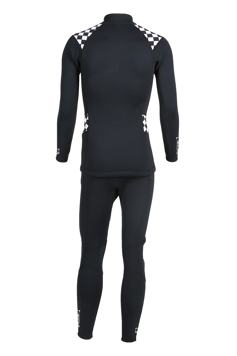 ▲預購-Bestdive 男款 黑白系列 黑白格子 兩件式防寒衣