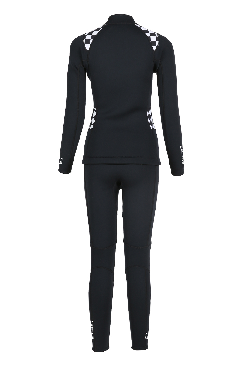 ▲預購-Bestdive 女款 黑白系列 黑白格子 兩件式防寒衣