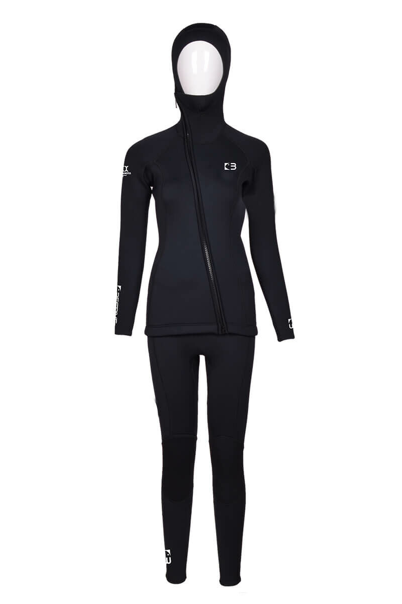 ▲預購 Bestdive 女款 黑白系列 全色 帶帽兩件式防寒衣 2026