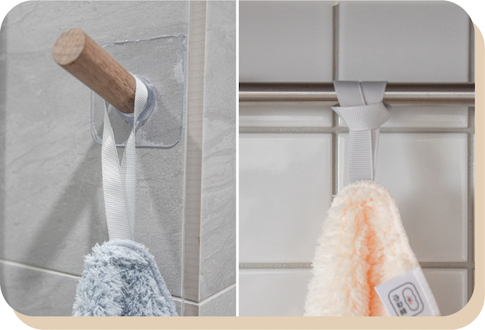 擦手巾吊掛纏繞示意