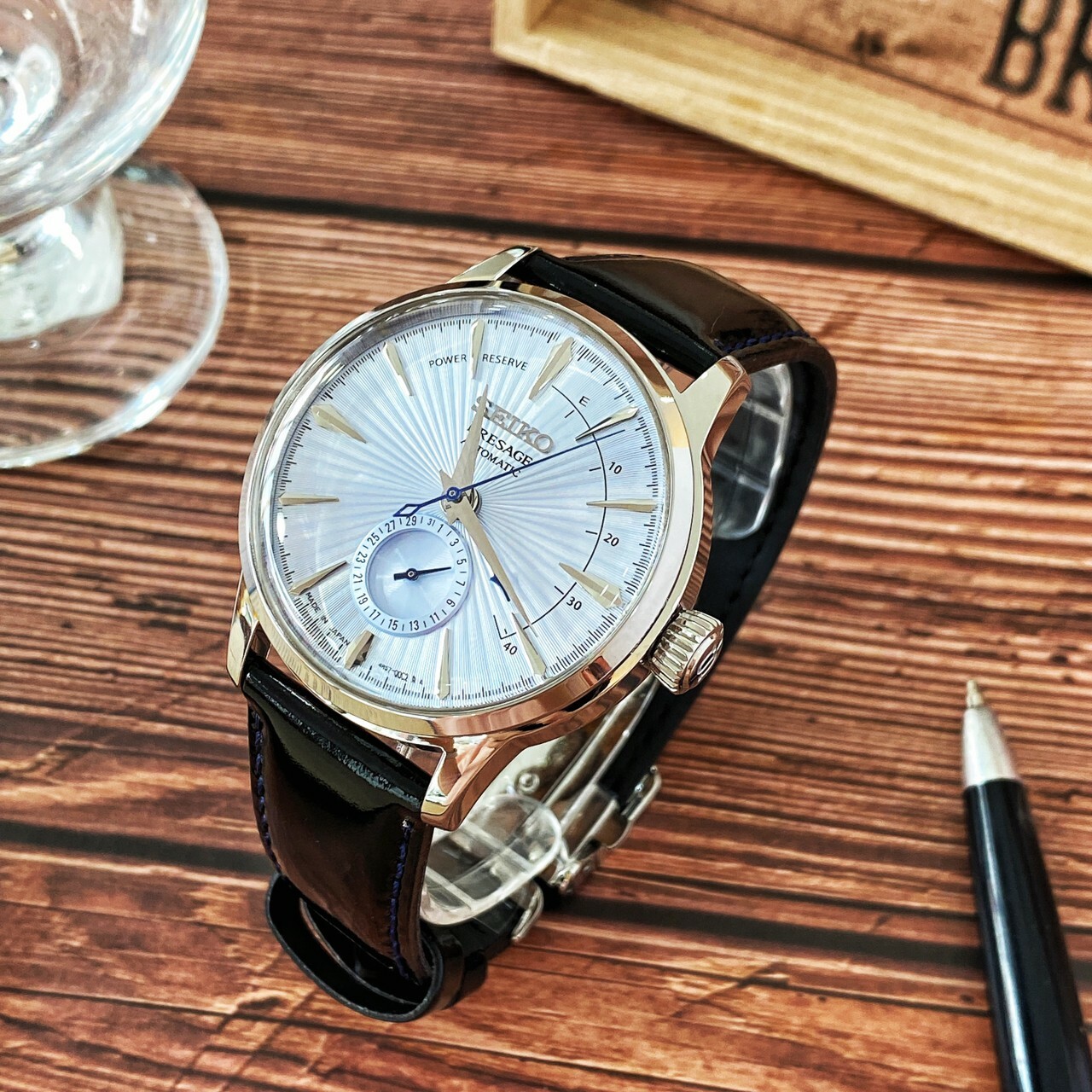 【SEIKO 精工】Presage 調酒師系列 動力儲存機械錶-水藍色  4R57-00E0B 40.5mm 現代鐘錶