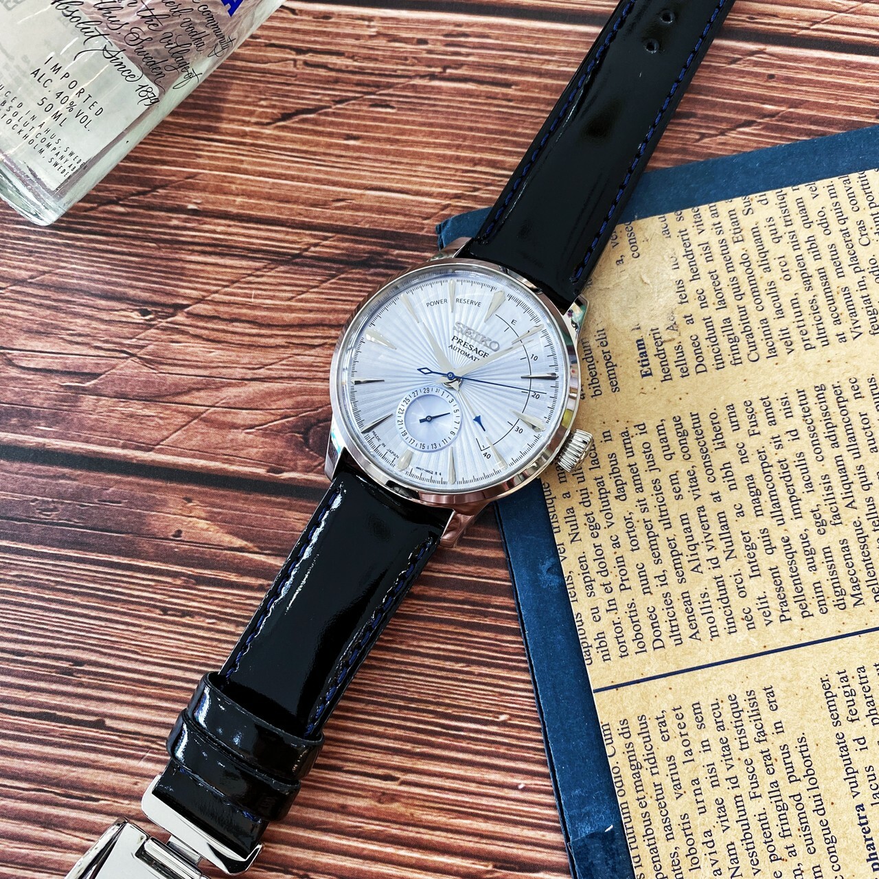 【SEIKO 精工】Presage 調酒師系列 動力儲存機械錶-水藍色  4R57-00E0B 40.5mm 現代鐘錶