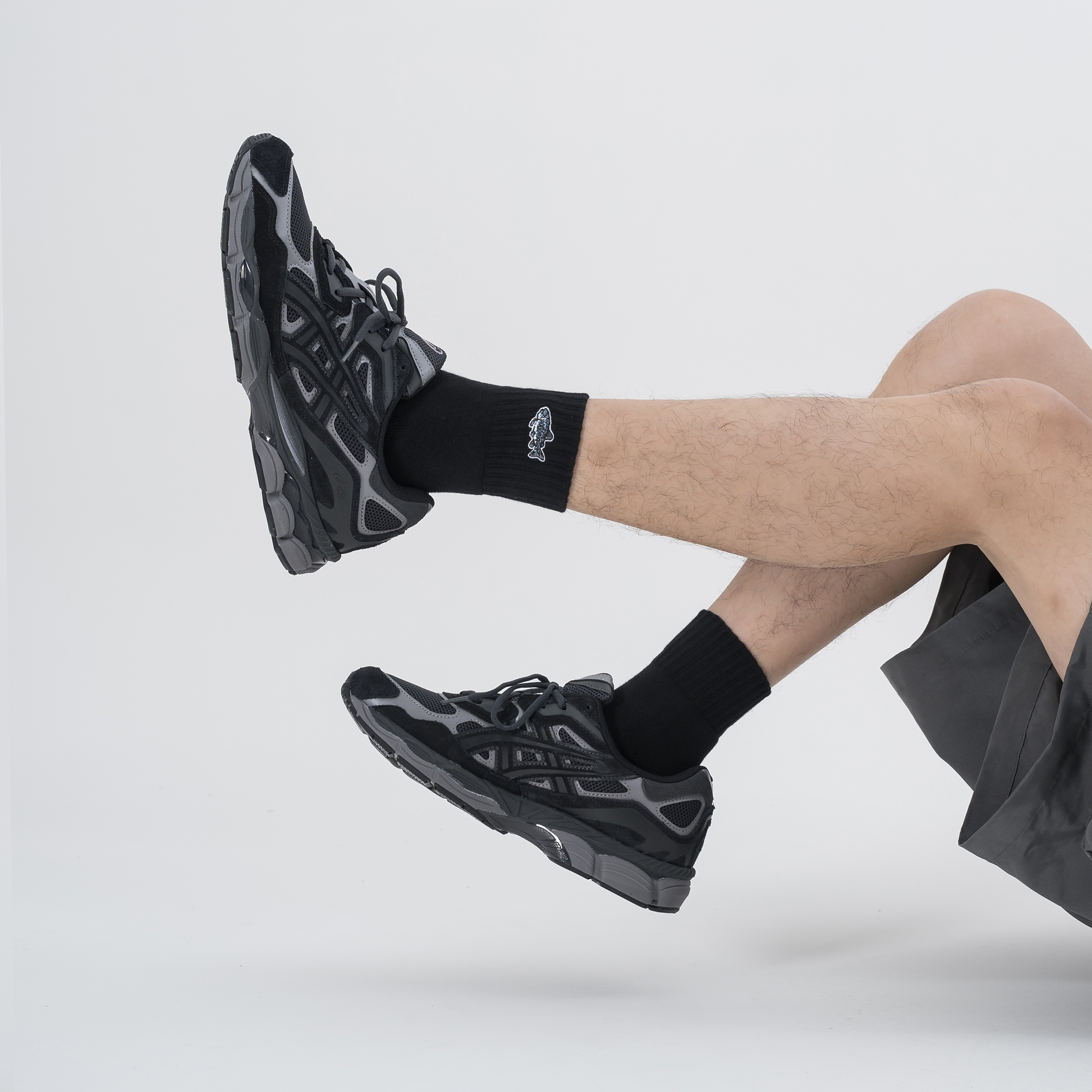 AGILITY Salmon Pile Short Socks 鮭魚刺繡 毛巾底 中筒襪  [SC45-EM]