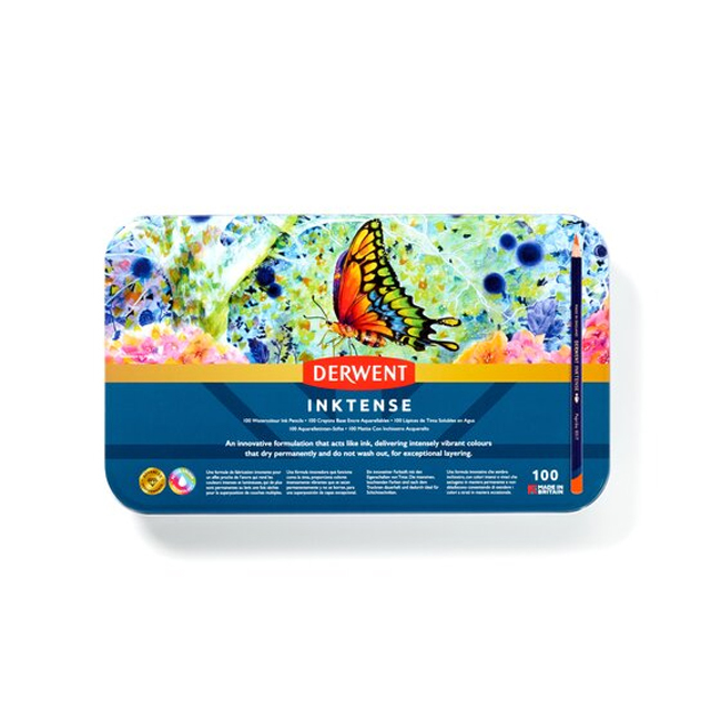 DERWENT德爾文 INKTENSE 水墨色鉛100色-鐵盒裝