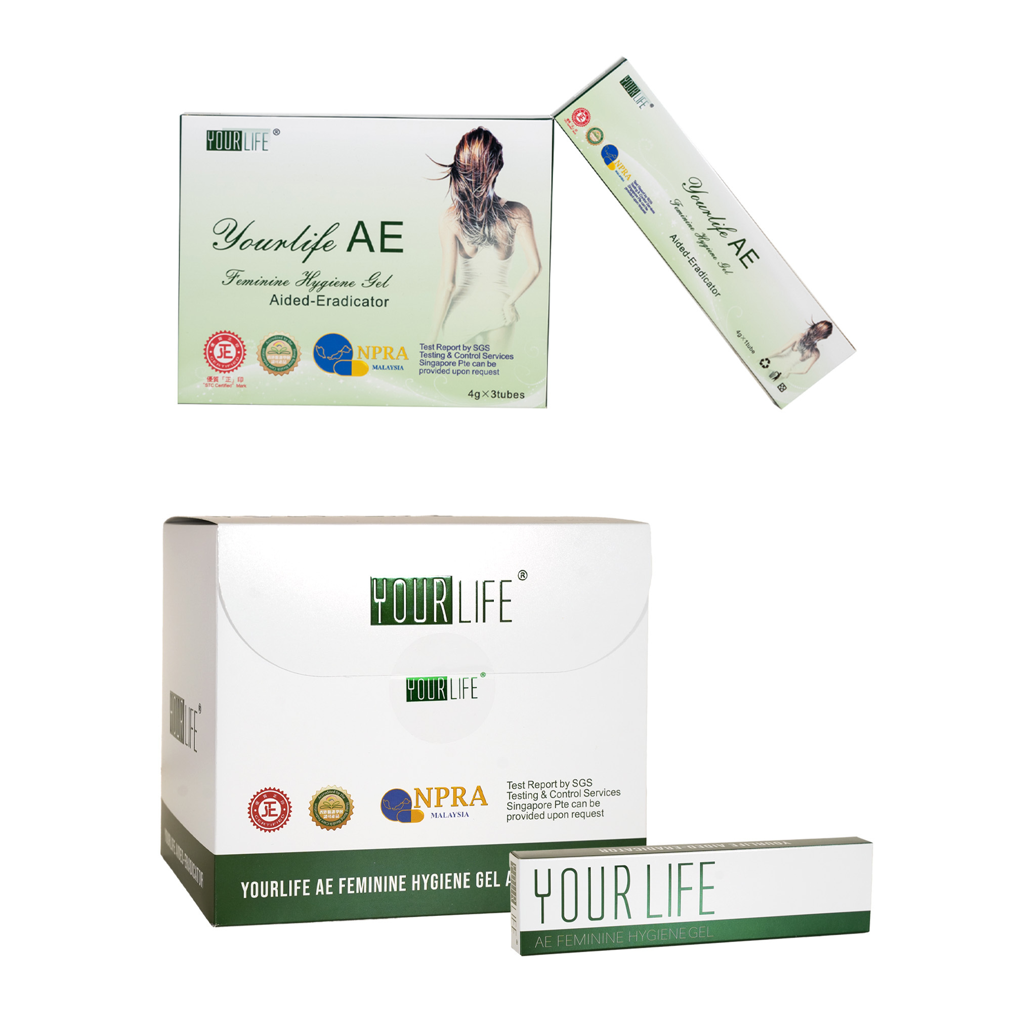 優樂凝膠AE (滋潤修復)新裝【正品】Yourlife AE Feminine Hygiene Gel【舊裝本為: AIER愛爾*更滋潤-加強版*Yourlife Gel 黏膜消毒凝膠】**新舊包裝隨機發貨