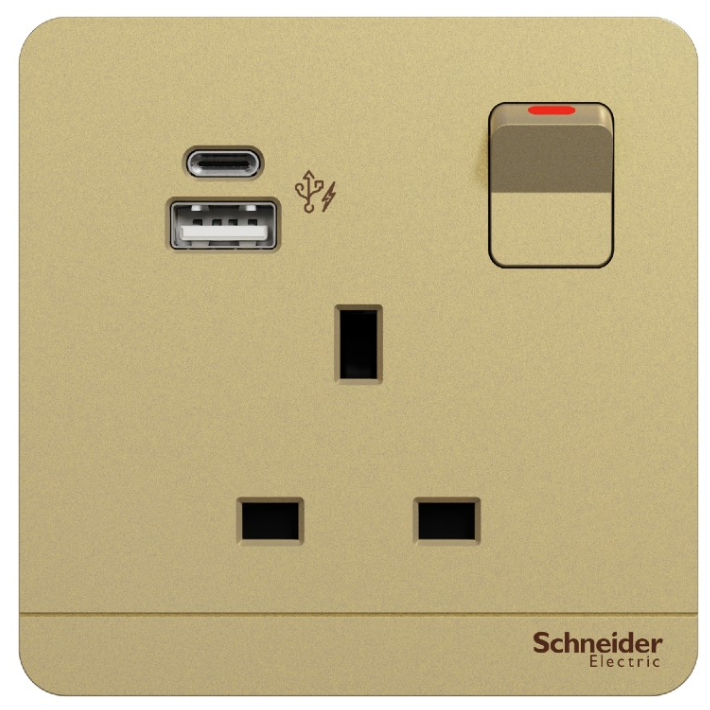 AVATARON奐尚13A單位有制插座連兩位USB(TypeA+TypeC)