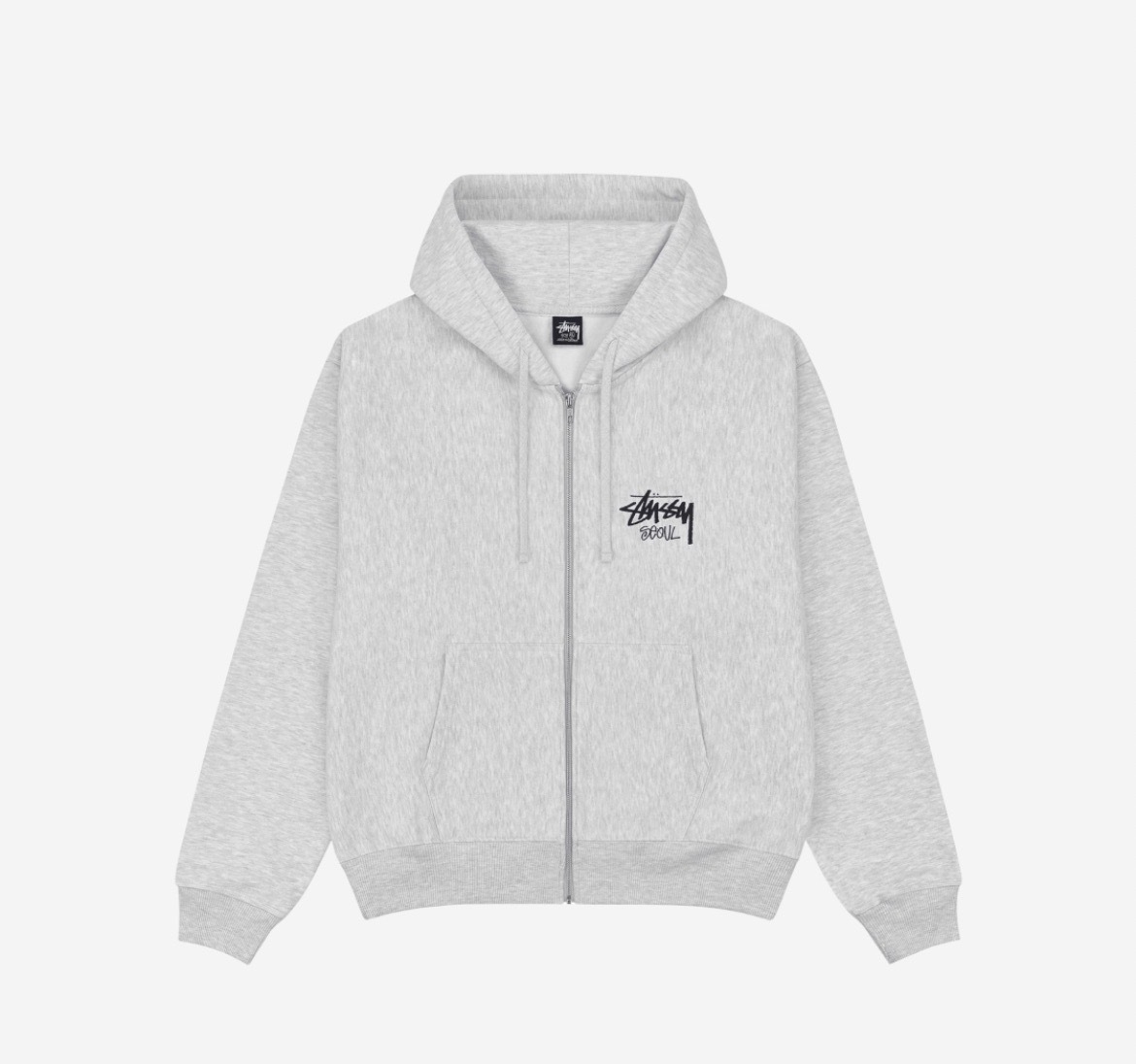 韓國限定 Stussy Seoul 字樣 連帽 外套（灰色）