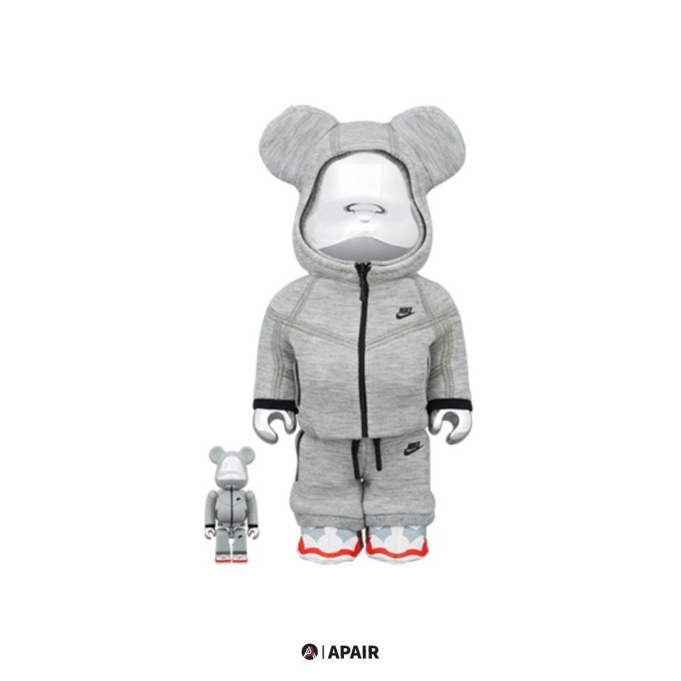 【APAIR】預購 Be@Rbrick x nike tech fleece N98 聯名公仔 庫柏力克熊 500% 1000%