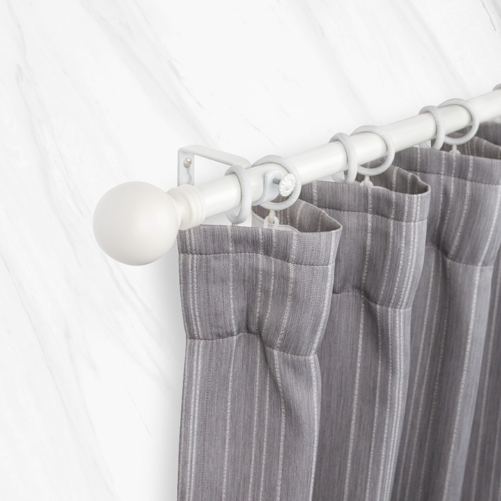 25.4mm│溫潤質樸│晨白窗簾伸縮桿