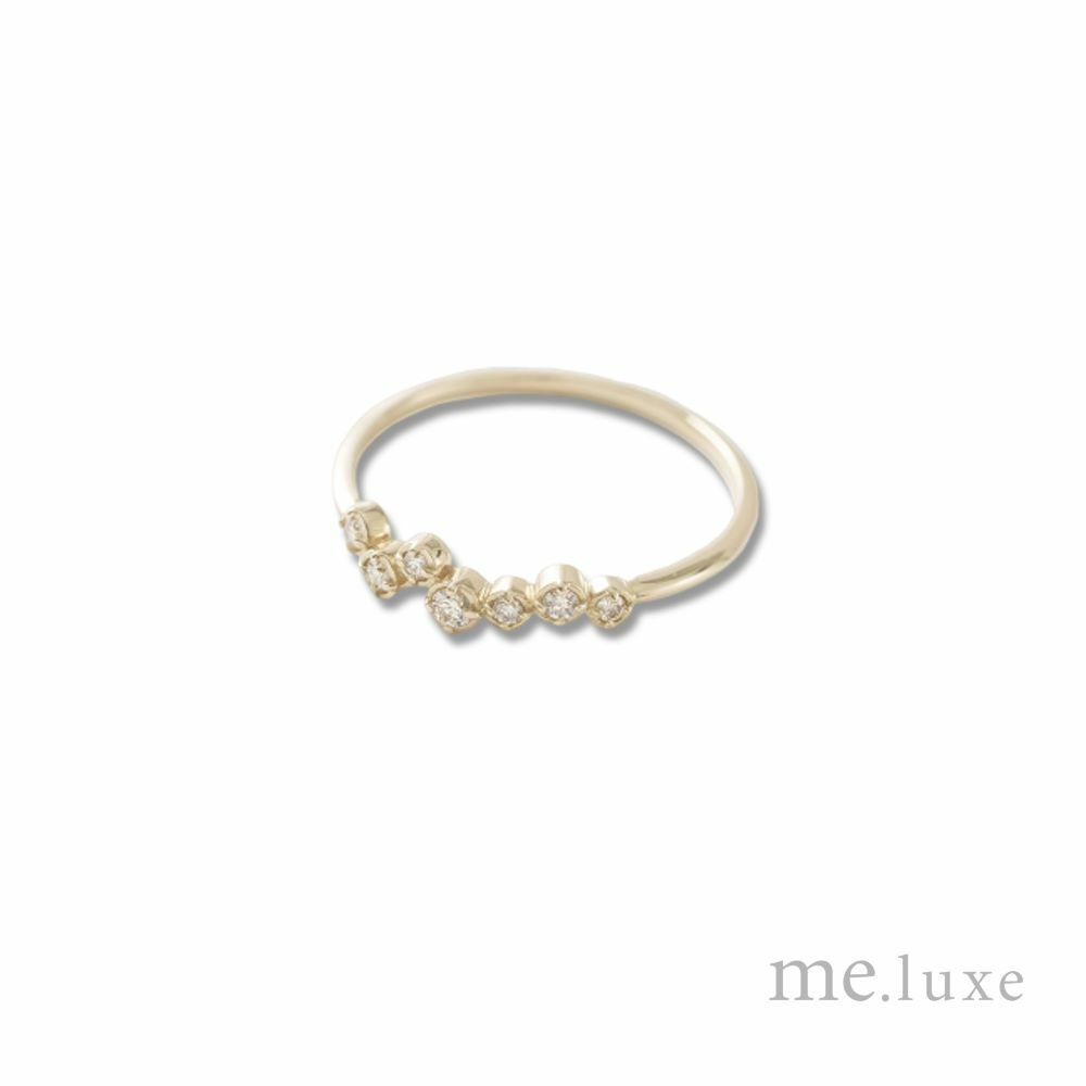 【me.luxe】K10月亮鑲七美10分鑽戒
